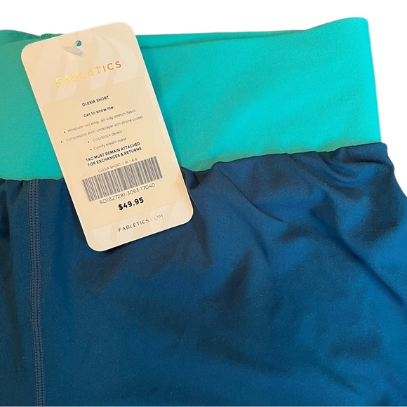 🤠 SOLD 🤠 NWT Womens Fabletics Olesia Shorts Medium 6-8 Lined Workout Athletic - Picture 2 of 6